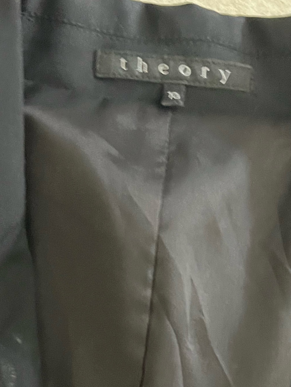 Theory Black Women's Blazer Jacket size 10 lined cuff career - Picture 3 of 3